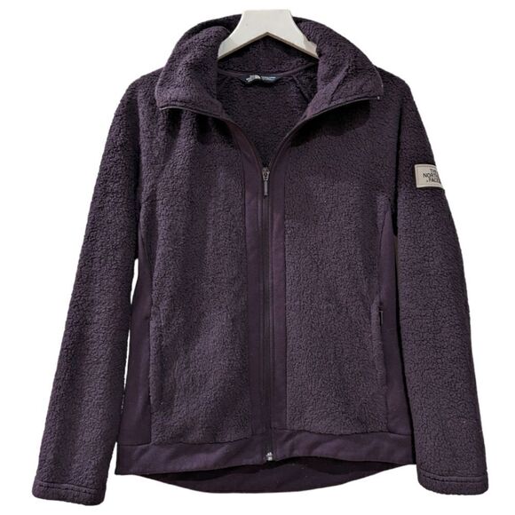 The North Face Women's Furry Fleece Full Zip Up Sweater Jacket - Purple Size S - Picture 5 of 13